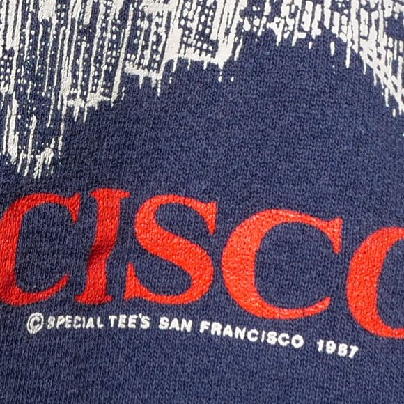 Vintage 1980s USA San Francisco California Cityscape Graphic Crewneck Pullover - Picture 8 of 11